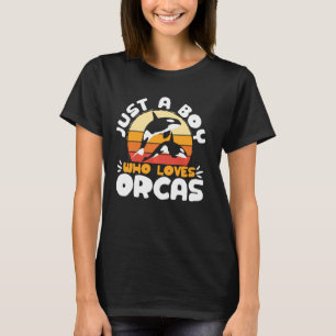 Walvissen Kinder een jongen die van Orcas Orca Lon T-shirt