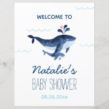 Walvissen Nautisch Onder de Zee Baby Shower Welkom