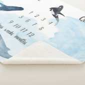 Walvissen Ocean Twins Milestone Sherpa Blanket Sherpa Deken (3/4)