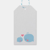 Walvissen onder het Zee Baby shower Dank u Label Cadeaulabel (Achterkant)