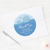 Walvissen onder het Zee Baby shower Dank u Sticker (Envelop)