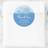 Walvissen onder het Zee Baby shower Dank u Sticker (Tas)