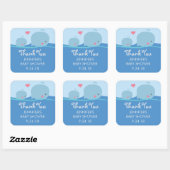 Walvissen onder het Zee Baby shower Dank u Sticker (Vel)