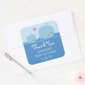 Walvissen onder het Zee Baby shower Dank u Sticker (Envelop)