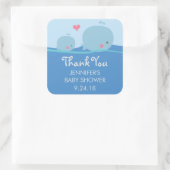 Walvissen onder het Zee Baby shower Dank u Sticker (Tas)