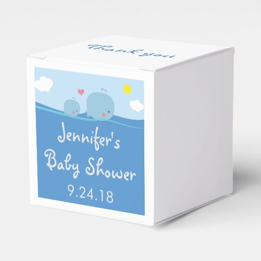 Walvissen onder het Zee Baby shower Favor Box Bedankdoosjes (Voorkant Zijde)
