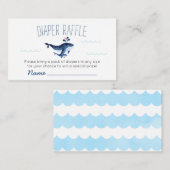 Walvissen onder het Zee Baby shower met luierspoel Informatiekaartje (Voorkant / Achterkant)