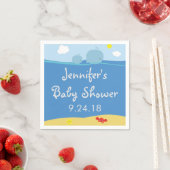 Walvissen onder het Zee Baby shower servetten (Insitu)
