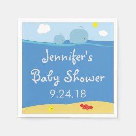 Walvissen onder het Zee Baby shower servetten