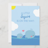 Walvissen onder het Zee Baby shower / Sprinkle Inv Kaart (Achterkant)