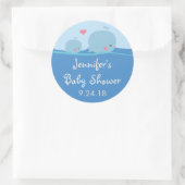 Walvissen Onder het Zee Baby shower Sticker (Tas)