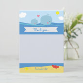 Walvissen onder het Zee Douche Dank je Kaart (Staand voorkant)