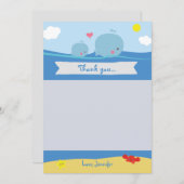 Walvissen onder het Zee Douche Dank je Kaart (Voorkant / Achterkant)