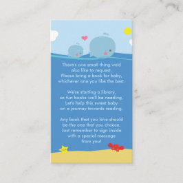 Walvissen onder het Zee Neem een boek douche invoe Informatiekaartje