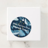 Walvissen Surf Kosmische golven Blauw Constellatie Bedankjes Labels (In situ)