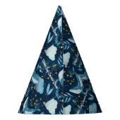 Walvissen Surf Kosmische golven Blauw Constellatie Feesthoedjes (Achterkant)