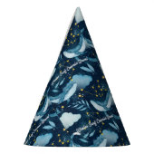 Walvissen Surf Kosmische golven Blauw Constellatie Feesthoedjes (Links)