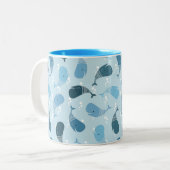 walvissen tweekleurige koffiemok (Voorkant links)