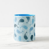 walvissen tweekleurige koffiemok (Center)