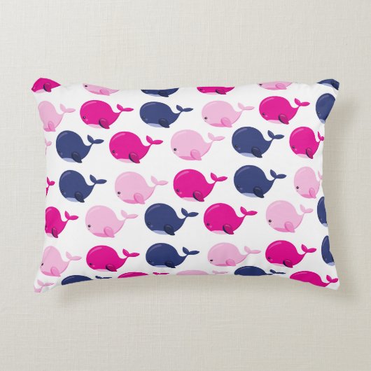 Walvissen, walvispatronen, Zeeen Accent Kussen (Voorkant)