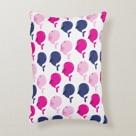 Walvissen, walvispatronen, Zeeen Accent Kussen (Voorkant(Verticaal))