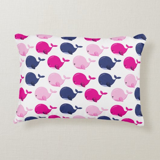 Walvissen, walvispatronen, Zeeen Accent Kussen (Achterkant)