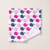 Walvissen, walvispatronen, Zeeen Bad Handdoek (Wasdoekje)