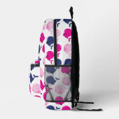 Walvissen, walvispatronen, Zeeen Bedrukte Rugzak (Rechts)