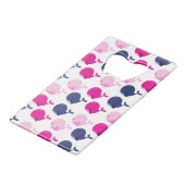 Walvissen, walvispatronen, Zeeen Creditkaart Flessenopener (Voorkant Gekanteld)