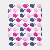 Walvissen, walvispatronen, Zeeen Fleece Deken (Voorkant)