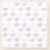 Walvissen, walvispatronen, Zeeen Glazen Onderzetter (Achterkant)