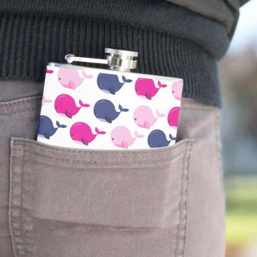 Walvissen, walvispatronen, Zeeen Heupfles (Voorbeeld)