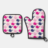 Walvissen, walvispatronen, Zeeen Ovenwant & Pannenlap Set (Voorkant)