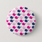 Walvissen, walvispatronen, Zeeen Ronde Button 5,7 Cm (Voorkant)