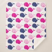 Walvissen, walvispatronen, Zeeen Sherpa Deken (Voorkant)