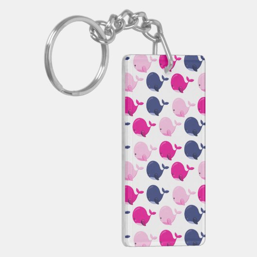 Walvissen, walvispatronen, Zeeen Sleutelhanger (Voorkant Links)