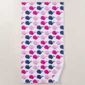 Walvissen, walvispatronen, Zeeen Strandlaken (Voorkant)