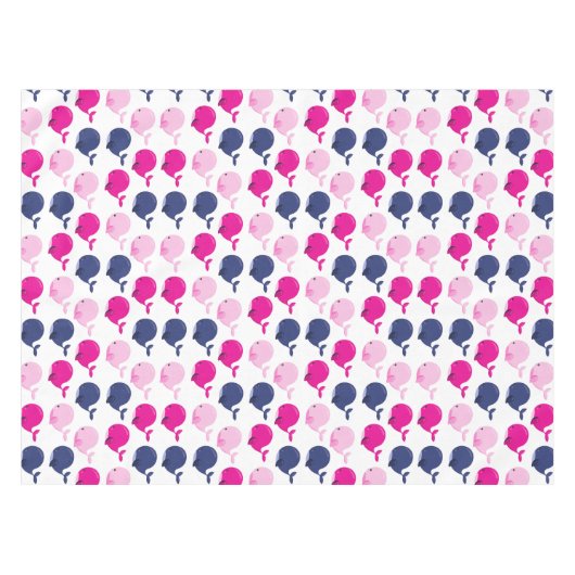 Walvissen, walvispatronen, Zeeen Tafelkleed (Voorkant (Horizontaal))