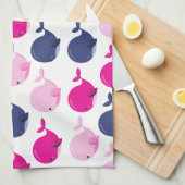 Walvissen, walvispatronen, Zeeen Theedoek (Quarter Fold)