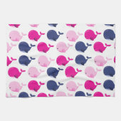 Walvissen, walvispatronen, Zeeen Theedoek (Horizontaal)