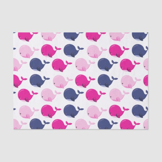 Walvissen, walvispatronen, Zeeen Tissuepapier (Voorkant)