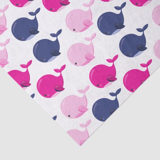 Walvissen, walvispatronen, Zeeen Tissuepapier (Detail)