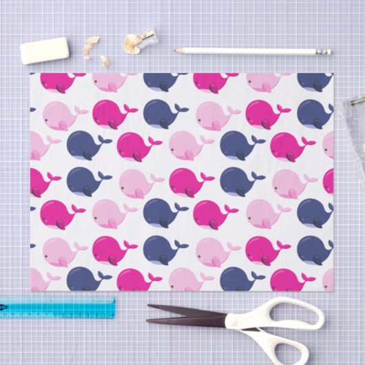 Walvissen, walvispatronen, Zeeen Tissuepapier (Craft)