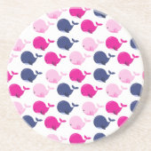 Walvissen, walvispatronen, Zeeen Zandsteen Onderzetter (Voorkant)