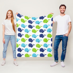 Walvissen, walvissen, Zeeen Fleece Deken