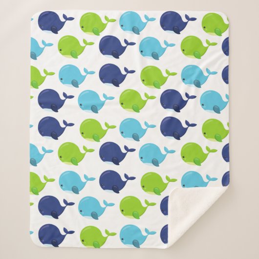 Walvissen, walvissen, Zeeen Sherpa Deken (Voorkant)