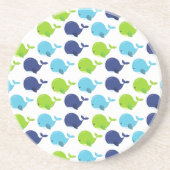 Walvissen, walvissen, Zeeen Zandsteen Onderzetter (Voorkant)