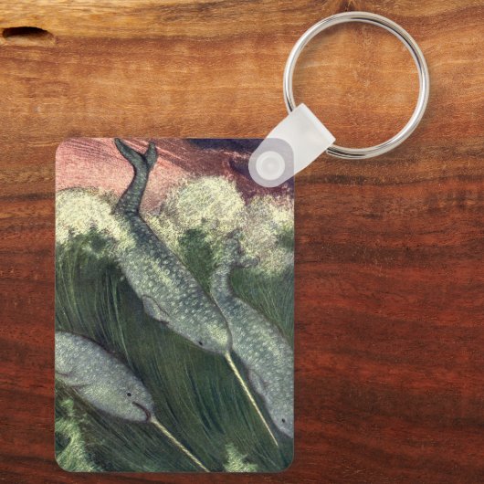  walvissen, zeedieren sleutelhanger (Achterkant)