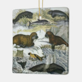  walvissen, zeehonden en walrussen, zeedieren keramisch ornament (Links)