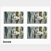 walvissen, zeehonden en walrussen, zeedieren rechthoekige sticker (Vel)